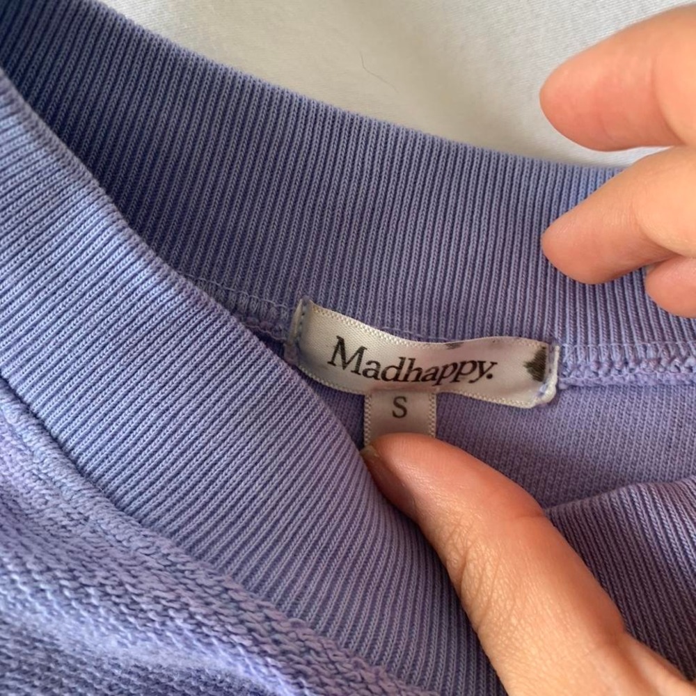 Madhappy Powder Purple Slightly‎ Cropped Crewneck - Picture 5 of 5